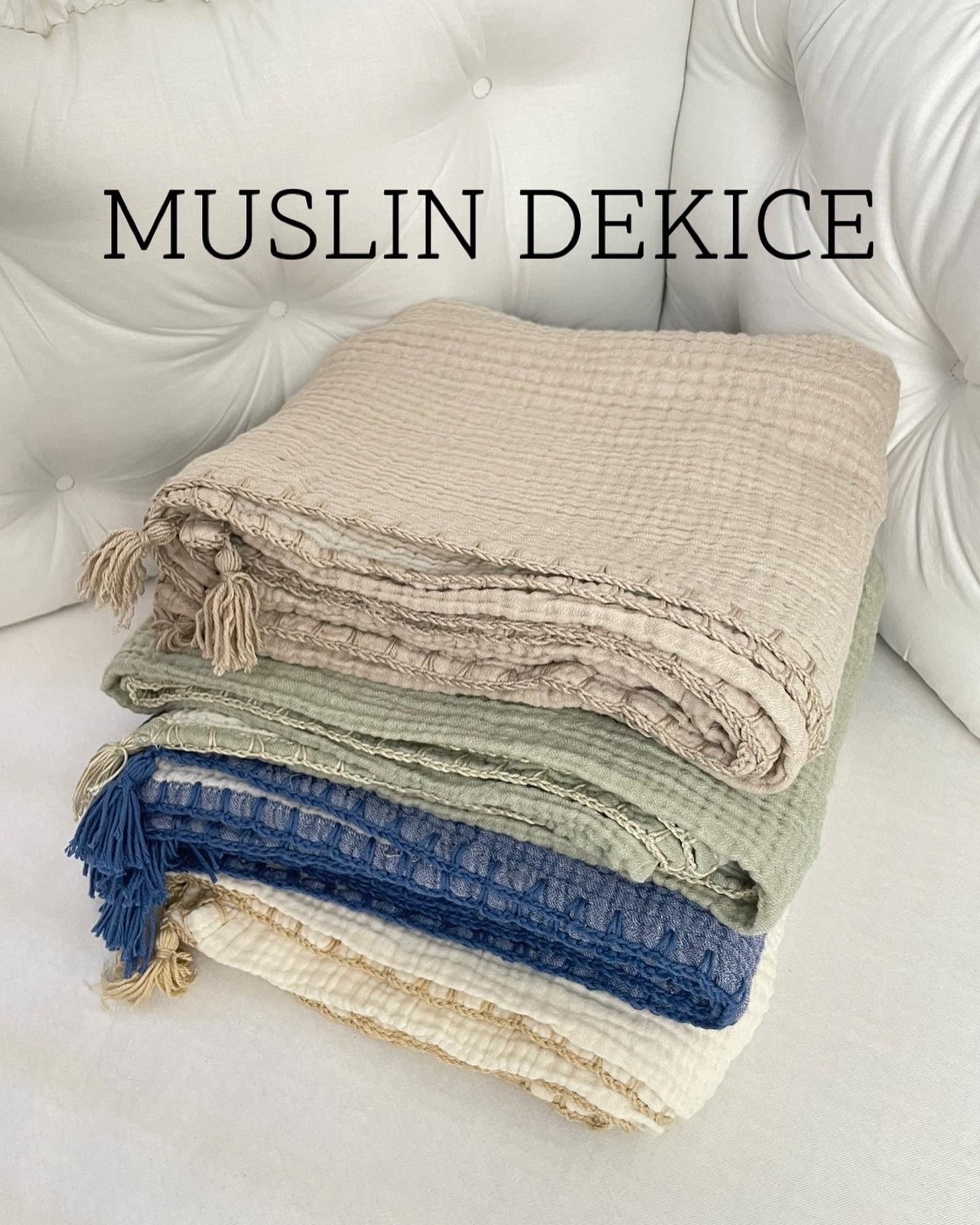 Muslin dekica (plava) - Slika 3