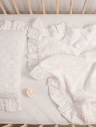 Ljetni set s volanima: Muslin bijela (premium)