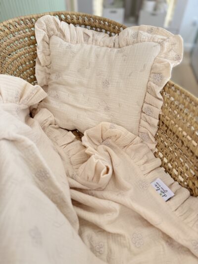 Ljetni set s volanom: Muslin soft flowers ( premium)